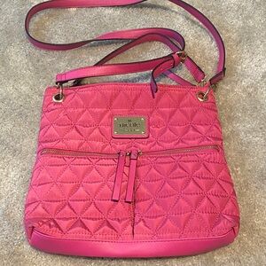 Nicole Miller Fuchsia Quilted Crossbody or Tote Bag